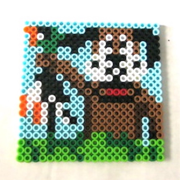 Set of 4 Duck Hunt Perler Coasters - Picture 5 of 6